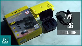 24 AWEI T36 true wireless  QUICK LOOK [upl. by Amend117]