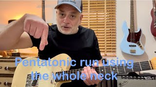 Guitar Lesson Epic E MinorPentatonic Blues Run Using The Whole Neck The Fun and Easy Way [upl. by Abigael566]