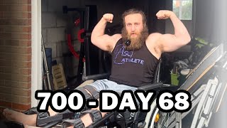 700 Day 68 Making a Home Gym Bilateral Quadriceps Tendon Rupture Rehab [upl. by Ahsinet]