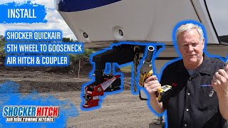 Installing the Shocker Quick Air 5th Wheel to Gooseneck Air Hitch amp Coupler [upl. by Ahsieken]