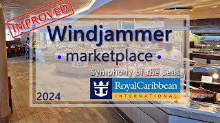 Improved breakfast buffet Windjammer Royal Caribbean cruise SymphonyoftheSeas CruiseTravelVideos [upl. by Adnileb]