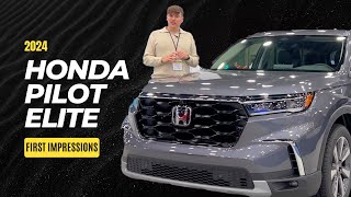 The 2024 Honda Pilot Elite Looks Snazzy  First Impression [upl. by Tnafni999]