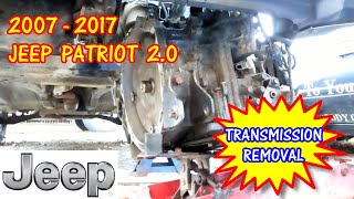 20072017 Jeep Patriot JF011E RE0F10A Transmission Removal [upl. by Rubie]