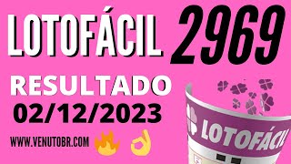 🍀 Resultado Lotofácil 2969 [upl. by Virgilio]