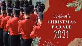 Porterville High School Marching Band  Porterville Christmas Parade 2021 [upl. by Ecnarf]