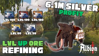 Make Easy Silver Refining Ore  61m Profit  Albion Online [upl. by Notled804]