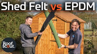 Shed Felt VS EPDM Rubber Which Flat Roofing Material Is Best For Your Shed [upl. by Culhert781]