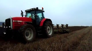 Massey Ferguson 8160  Eberhardt D753180 Orka 2015  Ploughing 2015 [upl. by Yelsehc]