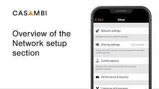 Overview of the Network setup section [upl. by Johns770]