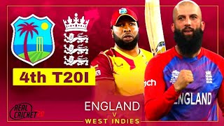 West indies vs England  4th T20I Highlights  England tour of West indies 2022  Real Cricket 20 [upl. by Skipper34]