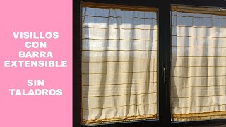 🧡DIY  CORTINAS VISILLOS para ventanas ABATIBLES sin taladros [upl. by Kilah]