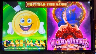 🙀😍CASHMAN amp WICKED WINNINGS BONUS fypシ゚viral slot casinofun casinogames [upl. by Berl]