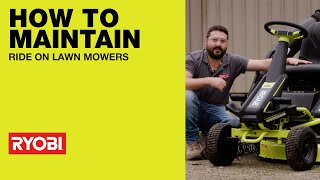 RYOBI RideOn Lawn Mowers – How To Maintain Them [upl. by Nannie849]