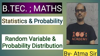 BTEC Statistics amp Probability Random Variable amp Probability Distribution ‎AtmaAcademy [upl. by Eloc]