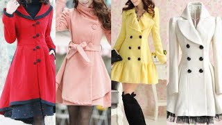 exclusive collection of winter double breasted layerd style A Line coat frocks coats style and desig [upl. by Denna659]