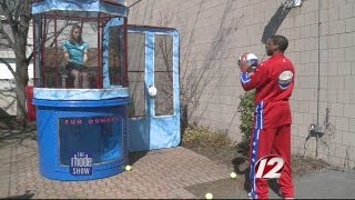 Harlem Globtrotter Dunks Michaela In Dunk Tank [upl. by Koller]