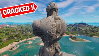 Fortnite EARTHQUAKES Cracked The Foundation Statue Map Update [upl. by Leach]