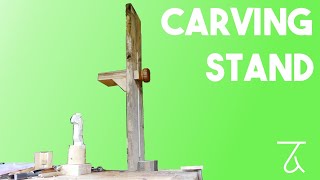 Carving Stand  Wood Carving Project Tool Build [upl. by Anived]