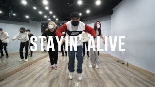 Bee Gees  Stayin Alive BEGINNER CLASS CHANTWO [upl. by Parshall]