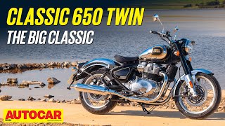 Royal Enfield Classic 650 Twin review  Retro show modern go  First Ride  Autocar India [upl. by Elocn]