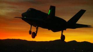 F35 Performs First Night Flight [upl. by Atlee10]