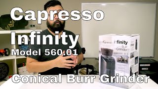 The Capresso 56001 Infinity Conical Coffee Burr Grinder Unboxed [upl. by Temhem546]