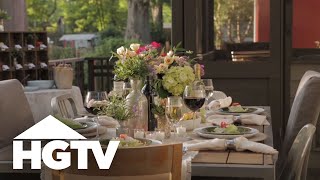 10 Outdoor Dinner Party Tips  HGTV [upl. by Holladay]