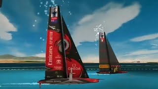 virtualregatta Emirates Team New Zealand Ac75 Class americascup Italy Eregatta Race 5 [upl. by Teiv]