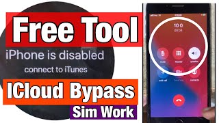 Free Tool passcode Disabled iphone with Sim work [upl. by Terriss]