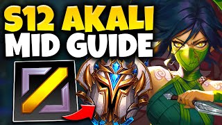 How To 1v5 CARRY as AKALI MID in Season 12 EVERY GAME Akali Guide for Dummies  League of Legends [upl. by Vallery]