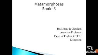 Pantheus and Bacchus Metamorphoses Book3 [upl. by Zobias]