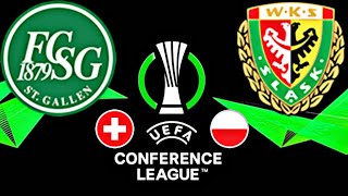 Saint Gallen 20 Śląsk  CONFERENCE LEAGUE 202425 [upl. by Nylcsoj]