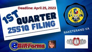 2551Q 1ST QUARTER FILING  HOW TO FILE USING EBIR FORM  PERCENTAGE TAX BIR 2551Q [upl. by Pax]