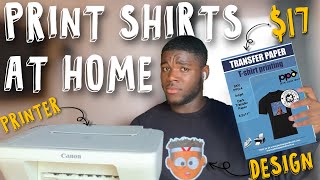 How To Print T Shirts Using A Home Printer and Transfer Paper [upl. by Attenat]