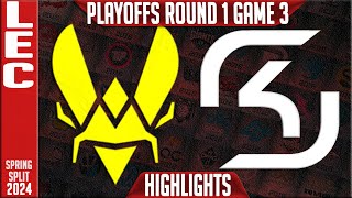 VIT vs SK Highlights Game 3  LEC Spring Playoffs 2024 Upper R1  Team Vitality vs SK Gaming G3 [upl. by Ecirum]