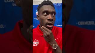 EXCLUSIVE Alphonso Davies on CanMNT vs Argentina shirt swap with Messi  VAMOS by Degree [upl. by Johna]