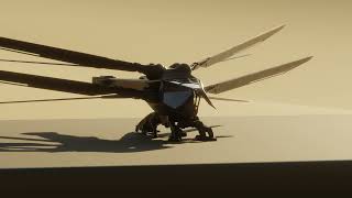 DUNE Ornithopter Startup and Flight  fan animation [upl. by Aneris]