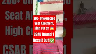 CSAB Round 1 Cut off 2024 ✅ CSAB Official Cut off 2024 🚨 CSAB Round 1 Result 2024 csab round1 [upl. by Rheingold]