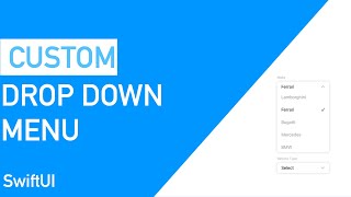 Custom Drop Down Menu  SwiftUI [upl. by Anera]