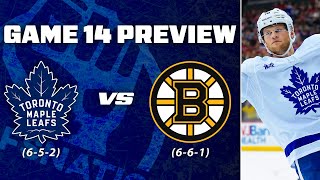 Maple Leafs vs Boston Bruins  Game 14 Preview amp Bets [upl. by Hoeve]