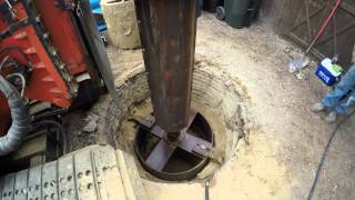 Seepage pit instillation with Tescar Limited Access Drilling Rig [upl. by Enelyak]