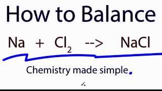 How to Balance Na  Cl2  NaCl [upl. by Peale]