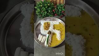 Today lunch thali 😋🙏😋 dalchawal  youtubeshort  support me guys 🙏 [upl. by Amal335]