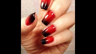 Red to Black Gradient Nails [upl. by Dylan101]