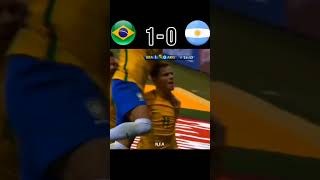 Brazil vs Argentina 🇦🇷vs🇧🇷 World cup Qualifie 2019🔥shorts brazil argentina football neymar mes [upl. by Norrie]