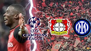 BAYER LEVERKUSEN VS INTER MILAN HIGHLIGHTS  LATE GOAL FOR BAYER  CHAMPIONS LEAGUE STADIONVLOG ⚽️🔥 [upl. by Peedus]