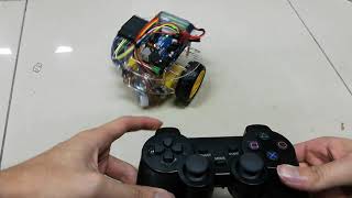 Arduino 2WD 2 Layers Round Chasis PS2 Remote Control Robot Car [upl. by Fridell]