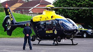 Awesome Helicopter Siren  NPAS Eurocopter Lifting Off With Ground Support [upl. by Eenyaj874]