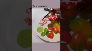 수채화 그라데이션 watercolor aquarelle painting art drawing shorts [upl. by Anne-Marie]