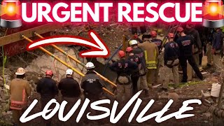 STRUCTURE COLLAPSE Louisville URGENT RESCUE Kentucky LIVE [upl. by Lesya]